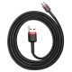 Baseus Cafule Cable CAMKLF-B91 USB-A / micro USB 2.4A 1 m - black and red