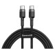 Baseus CATKLF-GG1 USB-C - USB-C PD QC cable 60W 3A 480Mb/s 1m - black and gray