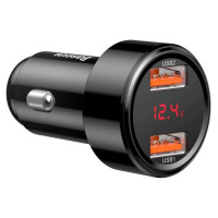 Baseus Magic Series Dual QC - Quick Charge 3.0 2x USB 45W 6A car charger black (CCMLC20A-01)