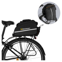 Wozinsky roomy bike carrier bag 35L (rain cover included) black (WBB19BK)