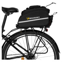 Wozinsky roomy bike carrier bag 35L (rain cover included) black (WBB19BK)