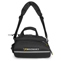 Wozinsky roomy bike carrier bag 35L (rain cover included) black (WBB19BK)