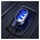 Joyroom fast car charger 5x USB 6.2 A with extension cable black (JR-CL03)