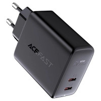 Acefast charger 2x USB Type C 40W, PPS, PD, QC 3.0, AFC, FCP black (A9 black)