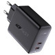 Acefast charger 2x USB Type C 40W, PPS, PD, QC 3.0, AFC, FCP black (A9 black)