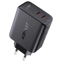 Acefast charger 2x USB Type C 40W, PPS, PD, QC 3.0, AFC, FCP black (A9 black)