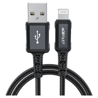 Acefast MFI USB - Lightning cable 1.8m, 2.4A black (C4-02 A Black)