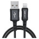 Acefast MFI USB - Lightning cable 1.8m, 2.4A black (C4-02 A Black)