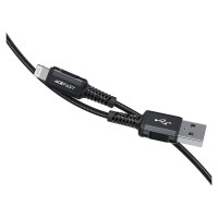 Acefast MFI USB - Lightning cable 1.8m, 2.4A black (C4-02 A Black)