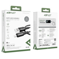 Acefast MFI USB - Lightning cable 1.8m, 2.4A black (C4-02 A Black)