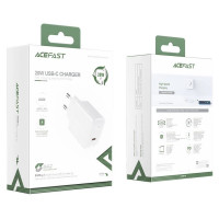 Acefast fast charger USB Type C 20W Power Delivery white (A1 EU white)