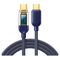 Joyroom A4 USB-C / USB-C 100W 1.2m Cable with Display - Blue