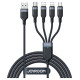 Joyroom Multi-Use Series S-A18 4in1 USB-A - USB-C / Lightning / Lightning / micro USB cable 1.2m - black