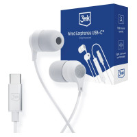 3Mk Protection USB-C 3mk Wired Headphones - white