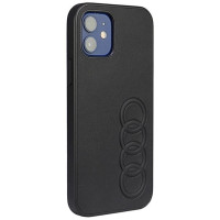 Audi Synthetic Leather iPhone 12/12 Pro 6.1" black/black hardcase AU-TPUPCIP12P-TT/D1-BK