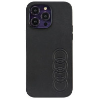 Audi Synthetic Leather iPhone 14 Pro Max 6.7" black/black hardcase AU-TPUPPCIP14PM-TT/D1-BK
