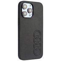 Audi Synthetic Leather iPhone 14 Pro Max 6.7" black/black hardcase AU-TPUPPCIP14PM-TT/D1-BK