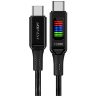 Acefast C7-03 USB-C USB-C 100W 1.2m cable with display - black