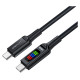 Acefast C7-03 USB-C USB-C 100W 1.2m cable with display - black