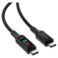 Acefast C7-03 USB-C USB-C 100W 1.2m cable with display - black