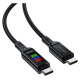 Acefast C7-03 USB-C USB-C 100W 1.2m cable with display - black