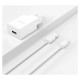 Dudao A4EU USB-A 2.1A wall charger - white + USB-A - micro USB cable