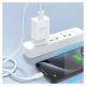 Dudao A4EU USB-A 2.1A wall charger - white + USB-A - micro USB cable