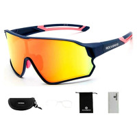 Rockbros 10134PL Polarized Cycling Glasses - Blue and Pink