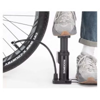 Rockbros 42610002001 floor bicycle pump with pressure gauge - black