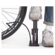 Rockbros 42610002001 floor bicycle pump with pressure gauge - black