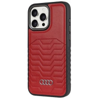 Audi Synthetic Leather case with MagSafe for iPhone 15 Pro - red