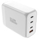 Silver Monkey SMA156 200W GaN charger 3x USB-C PD USB-A QC 3.0 with detachable power cable - white