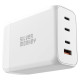 Silver Monkey SMA156 200W GaN charger 3x USB-C PD USB-A QC 3.0 with detachable power cable - white