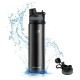 Rockbros 35210029002 thermal bicycle bottle for drinks 650 ml - black
