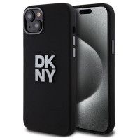 Dkny Liquid Silicone Metal Logo case for iPhone 15 Plus / 14 Plus - black