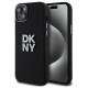 Dkny Liquid Silicone Metal Logo case for iPhone 15 Plus / 14 Plus - black