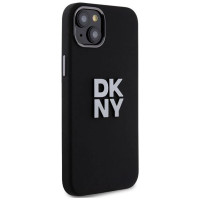 Dkny Liquid Silicone Metal Logo case for iPhone 15 Plus / 14 Plus - black