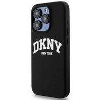 Dkny Liquid Silicone White Printed Logo MagSafe Case for iPhone 13 Pro / 13 - Black
