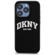 Dkny Liquid Silicone White Printed Logo MagSafe Case for iPhone 13 Pro / 13 - Black