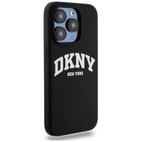Dkny Liquid Silicone White Printed Logo MagSafe Case for iPhone 13 Pro / 13 - Black