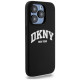 Dkny Liquid Silicone White Printed Logo MagSafe Case for iPhone 13 Pro / 13 - Black