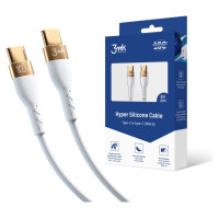 3Mk Protection 3mk Hyper Silicone Cable USB-C / USB-C 100W 2m - white