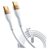 3Mk Protection 3mk Hyper Silicone Cable USB-C / USB-C 100W 2m - white