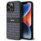Dkny Leather Mono Stripe & Metal Logo case for iPhone 14 Pro - black