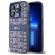 Dkny Leather Mono Stripe & Metal Logo case for iPhone 15 Pro - blue