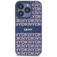 Dkny Leather Mono Stripe & Metal Logo case for iPhone 15 Pro - blue