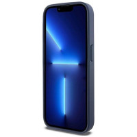 Dkny Leather Mono Stripe & Metal Logo case for iPhone 15 Pro - blue