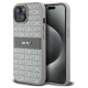 Dkny Leather Mono Stripe & Metal Logo case for iPhone 15 Plus / 14 Plus - beige