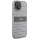 Dkny Leather Mono Stripe & Metal Logo case for iPhone 15 Plus / 14 Plus - beige