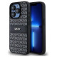 Dkny Leather Mono Stripe & Metal Logo case for iPhone 15 Pro Max - black
